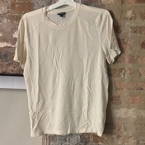 Allbirds Men's Cream Short Sleeve running Tee